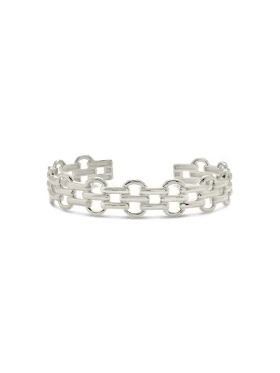 Sterling Forever Women's Remi Link Chain Cuff Bracelet In Silver