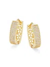 Sterling Forever Women's Renee Cubic Zirconia Hoops In Goldtone