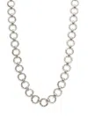 STERLING FOREVER WOMEN'S RHODIUM PLATED MOLTEN LINK CHAIN NECKLACE