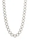 Sterling Forever Women's Rhodium Plated Molten Link Chain Necklace In Brass