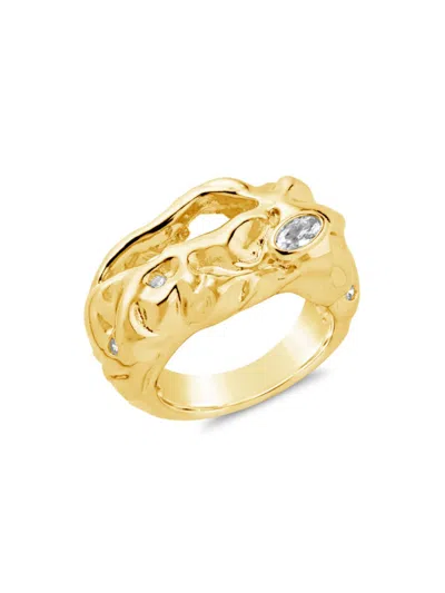 Sterling Forever Women's Sasha Cubic Zirconia Ring In Gold