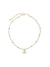 STERLING FOREVER WOMEN'S SELFINA 14K GOLDPLATED, MOTHER OF PEARL & FAUX PEARL CHOKER NECKLACE