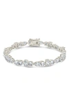 Sterling Forever Wyatt Cubic Zirconia Tennis Bracelet In Neutral