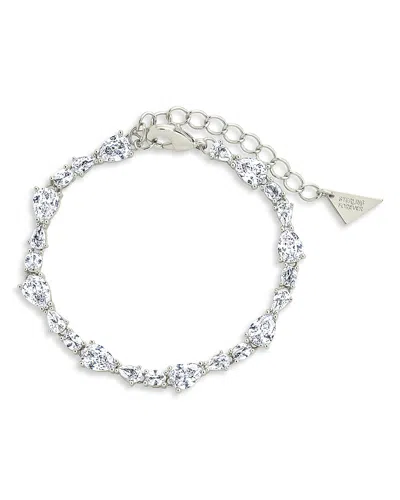 Sterling Forever Wyatt Cubic Zirconia Tennis Bracelet In Silver