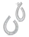 Sterling Forever Yasmin Cz Statment Drop Earrings In Silver