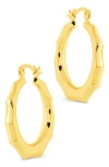 Sterling Forever Zia Door Knocker Hoop Earrings In Gold