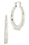 Sterling Forever Zia Door Knocker Hoop Earrings In Silver