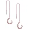 Sterling Forever Zigzag Cubic Zirconia Threader & Cuff Earrings