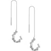Sterling Forever Zigzag Cubic Zirconia Threader & Cuff Earrings