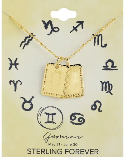 Sterling Forever Zodiac Tag Necklace In Burgundy