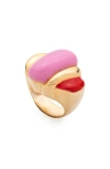 Sterling King Bellmer Enamel Ring