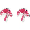 Sterling King Delphinium Enamel Stud Earrings