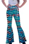 Sterling Kreek Appalachian Flare Pants In Blue In Multi