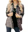 Sterling Kreek Bad And Boujee Shacket - Plus In Black/white In Black