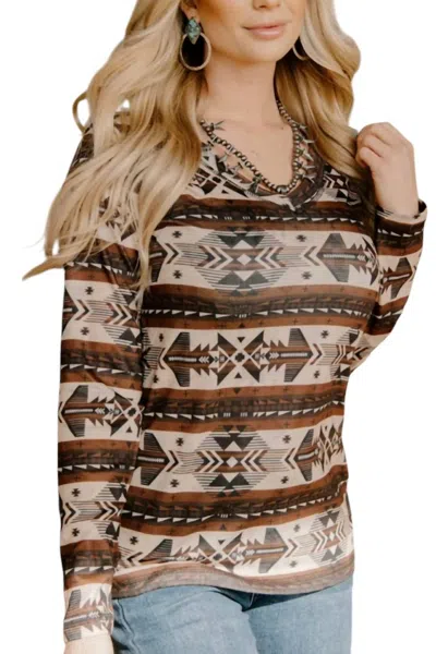 Sterling Kreek Bison Reversible Top In Bandera In Brown