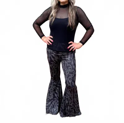 Sterling Kreek Boot Scootin Flare Pants In Black