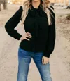 Sterling Kreek Business Babe Tee Top In Black In Black