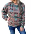Sterling Kreek Colorado Sunset Sweater In Brown In Multi