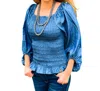 Sterling Kreek Darling Top In Dark Blue In Blue