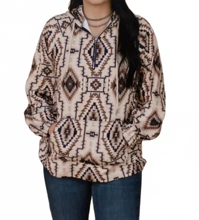 Sterling Kreek Desert Sands Oversized Pullover Hoodie In Neutral In Multi