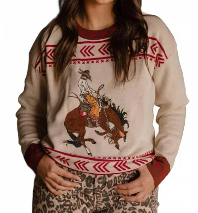 Sterling Kreek Dust And Spurs Knit Sweater In Oatmeal In Multi