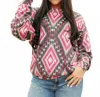 Sterling Kreek Feels Like Home Sweater In Black/pink