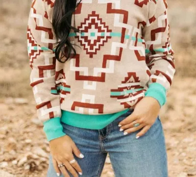 Sterling Kreek Follow Me Sweater In Multi