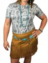 Sterling Kreek Fort Worth Fringe Skirt In Brown In Brown