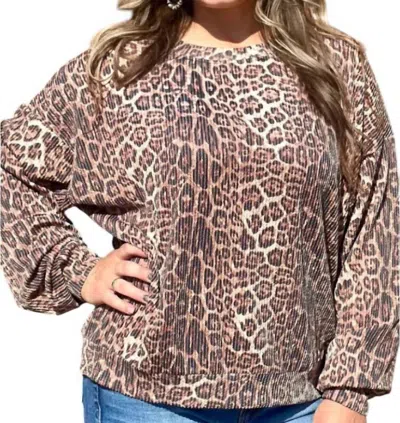 Sterling Kreek Hear Me Roar Top In Brown Multi
