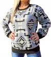 Sterling Kreek Let It Be Knit Sweater In Gray White And Black In Gray