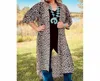 Sterling Kreek Long Lightweight Kimono In Leopard In Multi