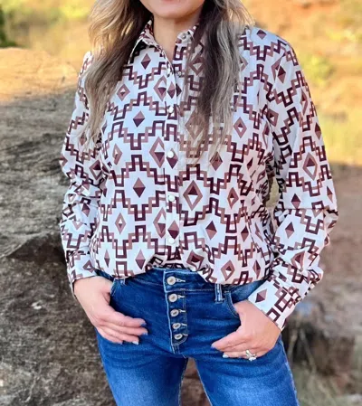 Sterling Kreek Meet Me At The Mesa Button Up Shirt In Multi