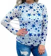 Sterling Kreek Mesh Top With Stars In White/blue In Multi