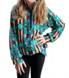 Sterling Kreek Mini Rugged Ranch Pullover In Teal In Multi