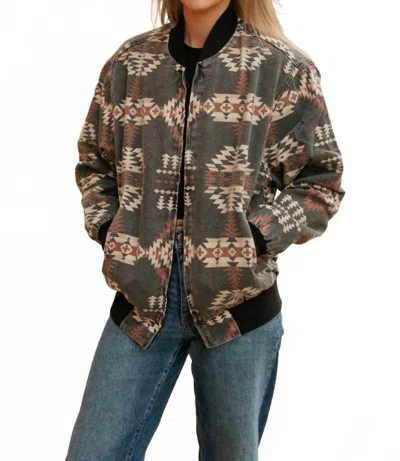 Sterling Kreek Sagebrush Spirit Bomber Jacket In Brown In Multi