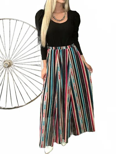 Sterling Kreek Serape Kreek Maxi Skirt In Multi In Black