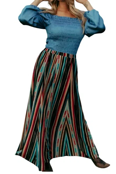 Sterling Kreek Serape Maxi Skirt In Multi