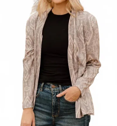 Sterling Kreek Smoke Over Sand Cardigan In Beige In Neutral