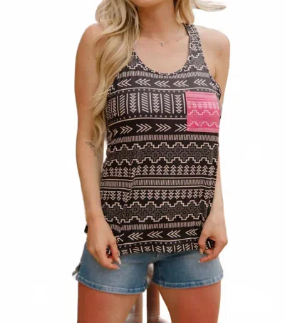 Sterling Kreek Summer In Antone Tank Top In Black Multi