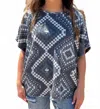 Sterling Kreek Take It Slow Top In Black/gray/white In White