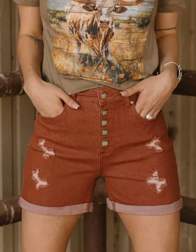 Sterling Kreek Tennessee Walking Shorts In Rust In Multi