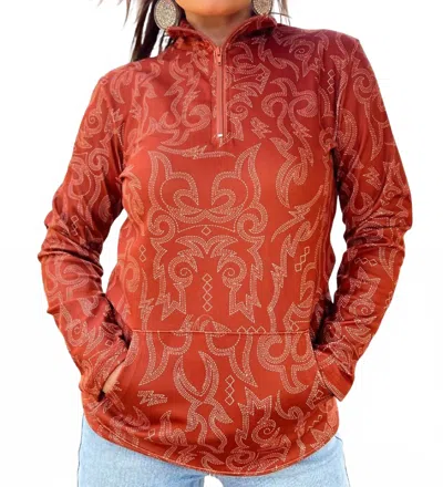 Sterling Kreek The Rustic Ranch Pullover In Multi In Red