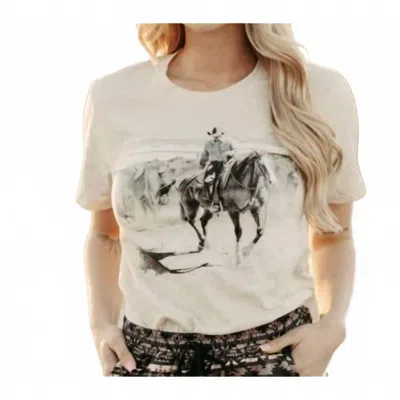 Sterling Kreek To The Fire Tee In Cream In Neutral