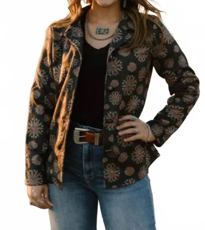 Sterling Kreek Western Bloom Blazer In Black