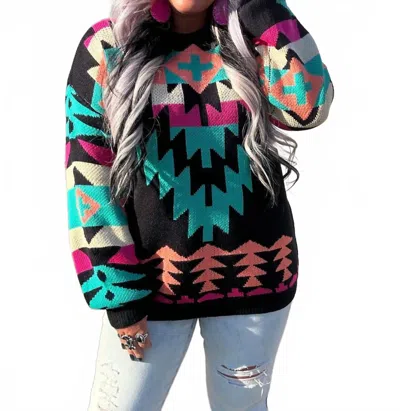 Sterling Kreek Western Lights Sweater In Multi