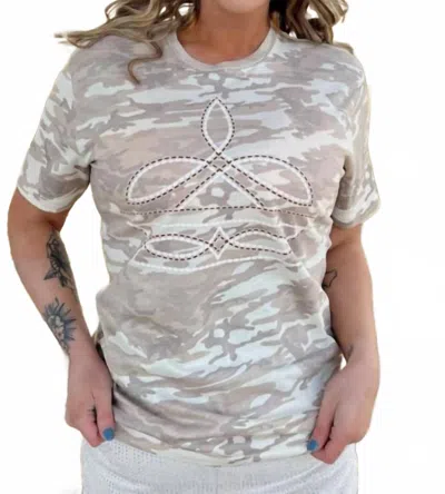 Sterling Kreek Women's Camo Sands Top In Beige In Multi
