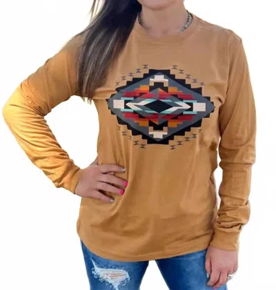 Sterling Kreek Women's Fall Sunset Long Sleeved Shirt In Brown