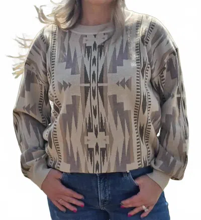 Sterling Kreek Wyoming Aztec Sweater In Tan In Neutral