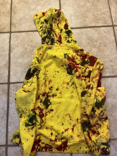 Pre-owned Sterling Ruby S.r. Studio La. Ca. Hand Dyed Oversized Soto Hoodie In Yellow