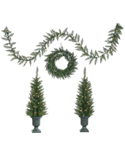 Sterling Tree Company 4pc Norway Pine Set In Green
